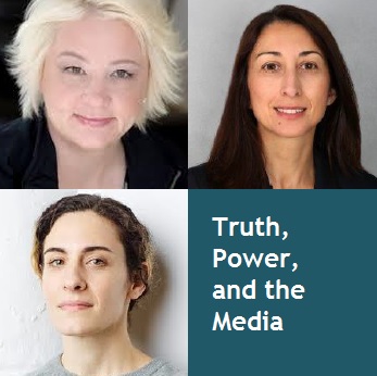 Images of "Truth, Power, and the Media" panelists