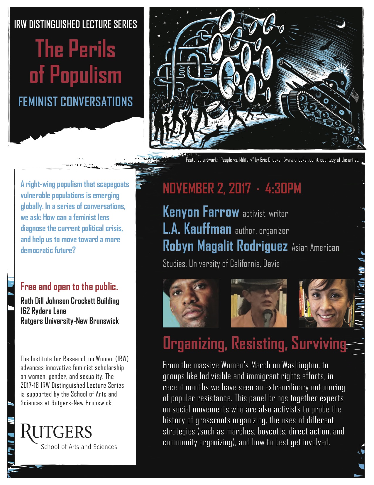 organizing, resisting, surviving flyer